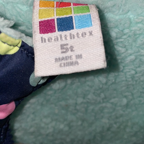 Girls 5T Fleece lined Polkadot Jacket Healthtex - Picture 3 of 5